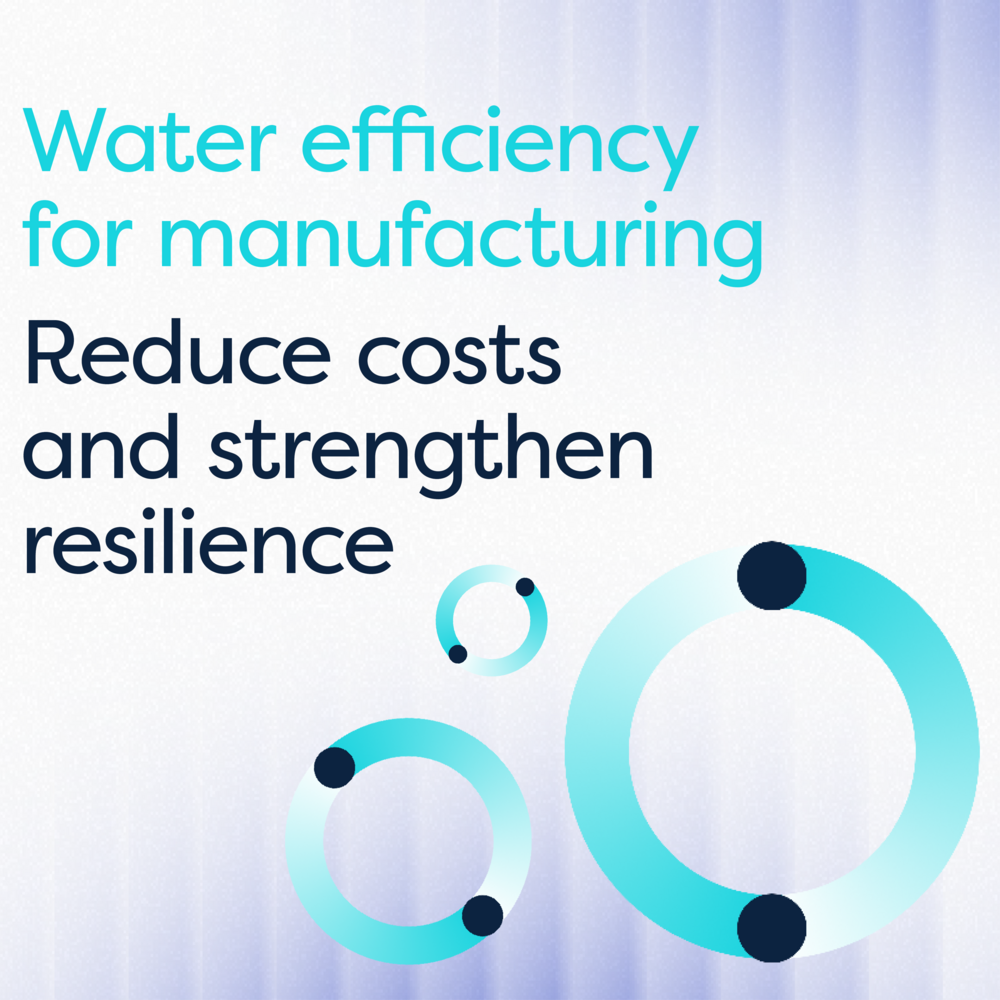 Water efficiency for manufacturing: reduce costs and strengthen resilience